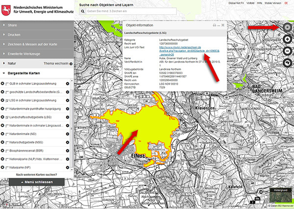 landschaftsschutzgebiete niedersachsen karte Schutzgebiete auf der interaktiven Umweltkarte | Nds 