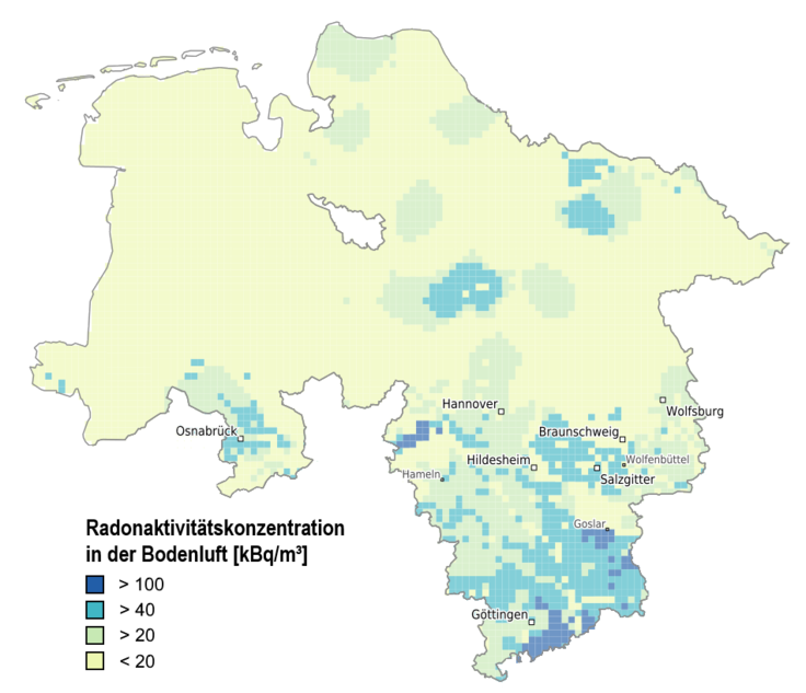 Radon in Niedersachsen | Nds. Landesbetrieb für Wasserwirtschaft