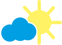 Piktogramm Wolke mit Sonne