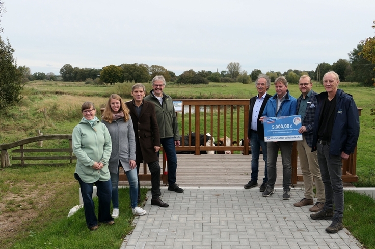 Arno Freseker, Quendorf; Manfred Windhaus, Schüttorf; Luisa Stülke, Amt f. reg.Landesentw. Weser-Ems; Inga Groenke, LEADER+LAG; Walter Oppel, BUND; Paul Uphaus, Nat.Sch.Stift. Grafsch.Bentheim; Markus Wellen, Grafsch. Volksbank, Josef Schwanken, NLWKN.