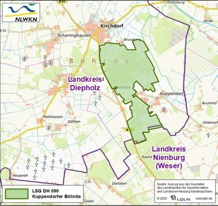 Übersichtskärtchen zum Landschaftschutzgebiet