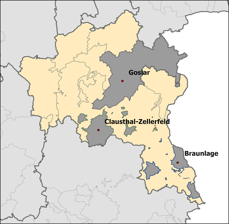 Radon Vorsorgegebiete Niedersachsen